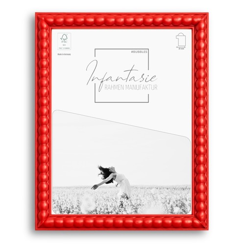 Picture frame bubbles red - frame,