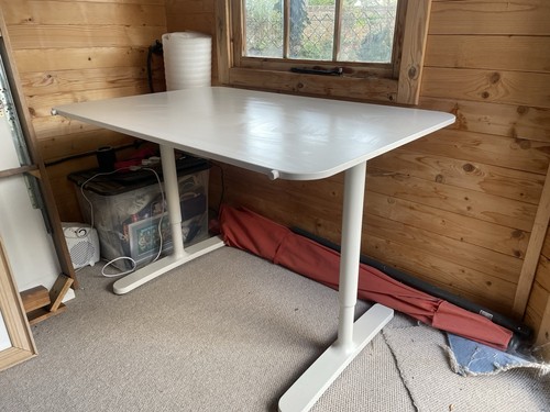 White metal office table 120 - white,