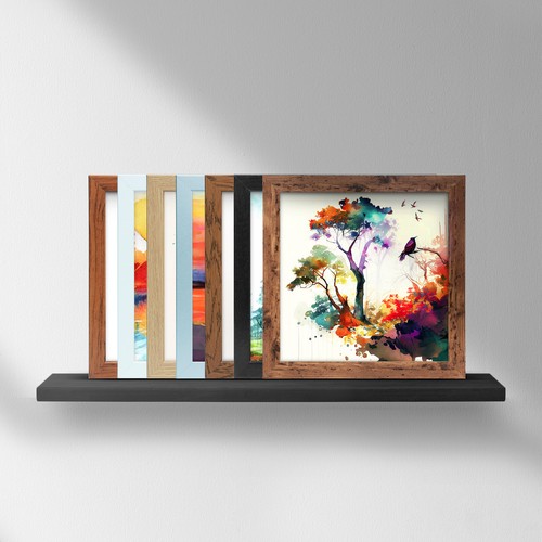 Square picture frame - frame, photo