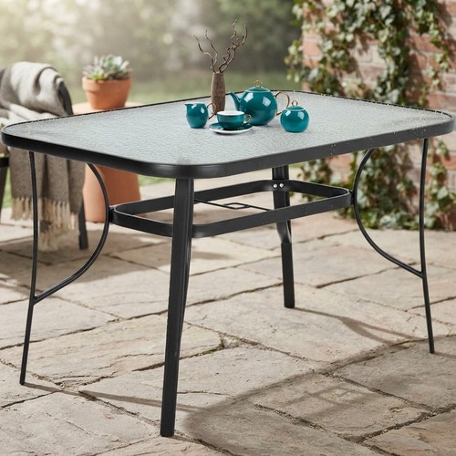 Black outdoor patio table - black,