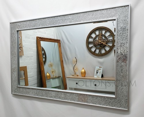Crackle design wall mirror - crackle,