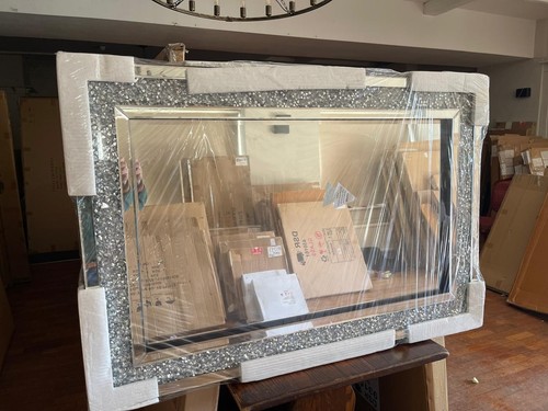Large crystal frame art deco - art,