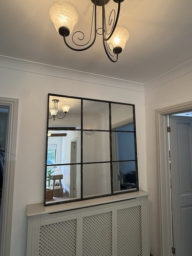 Black metal framed - framed, windowpane