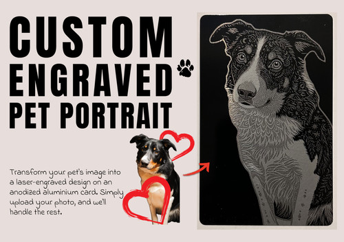 Custom engraved pet portrait - custom,