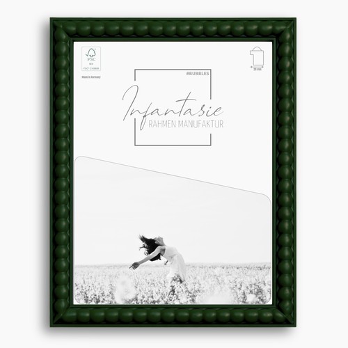 Picture frame bubbles dark - frame,