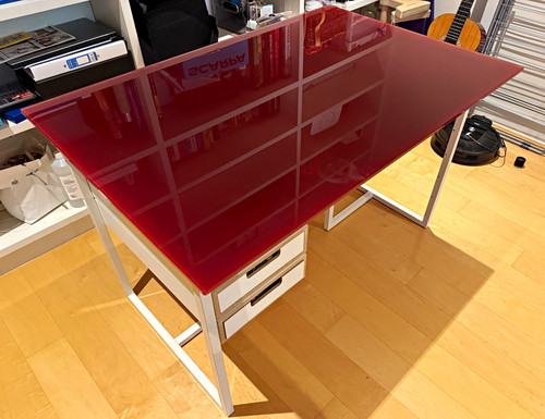 John lewis red glass top - red,