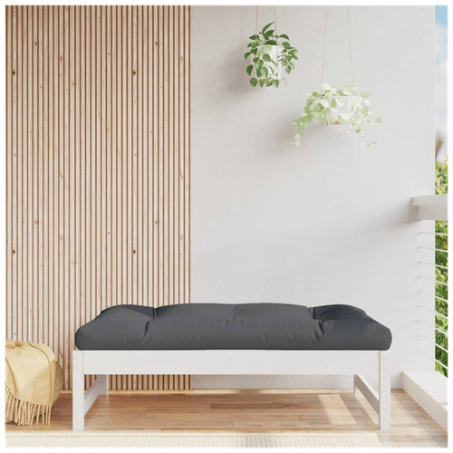 Garden footstool white pine - footstool,