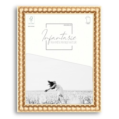 Picture frame bubbles - bubbles, gold