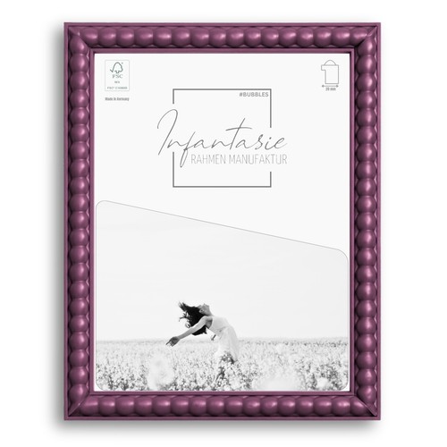 Picture frame bubbles purple - bubbles,